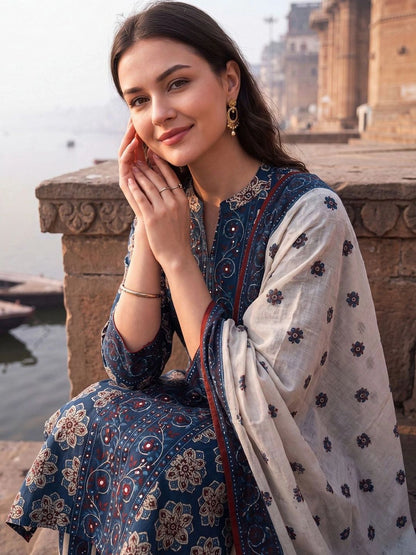 Women Regular Size Kurta Set Cotton