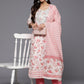 Women Floral Embroidered Sequinned Pure Cotton Kurta with Trousers & With Dupatta