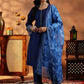 Women Yoke Design Panelled Beads and Stones Kurta with Trousers & With Dupatta