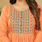 Floral Embroidered Thread Work Kurta & Trousers With Dupatta