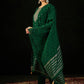 Geometric Embroidered Sequinned Chanderi Silk Straight Kurta & Trousers & Dupatta