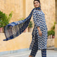 Ethnic Motifs Printed Straight Kurta with Trousers & Dupatta