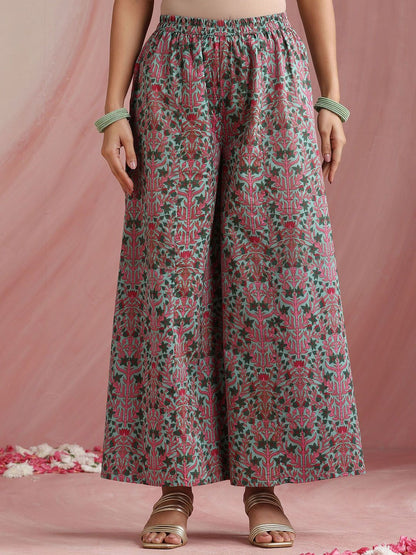 Women Floral Embroidered A-Line Kurta with Palazzos & Dupatta