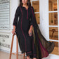 Women Solid Kurta with Palazzo & Dupatta