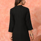 Women Embroidered Mandarin Collar Tunic