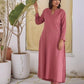 Women's Silk Viscose Straight Solid Kurta with Pant & Dupatta