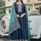 Women Floral Embroidered Pleated Sequinned Kurta with Trousers & With Dupatta