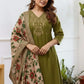 Women Silk Embroidered Kurta and Pant Set with Dupatta