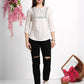 Women Printed Tie-Up Neck Top