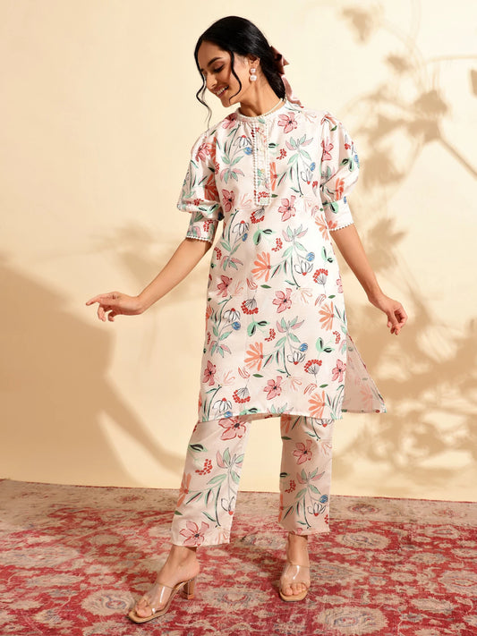 Women Viscose Rayon Kurta Pant Set