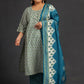 Plus Size Printed Regular Kurta with Palazzos & Dupatta