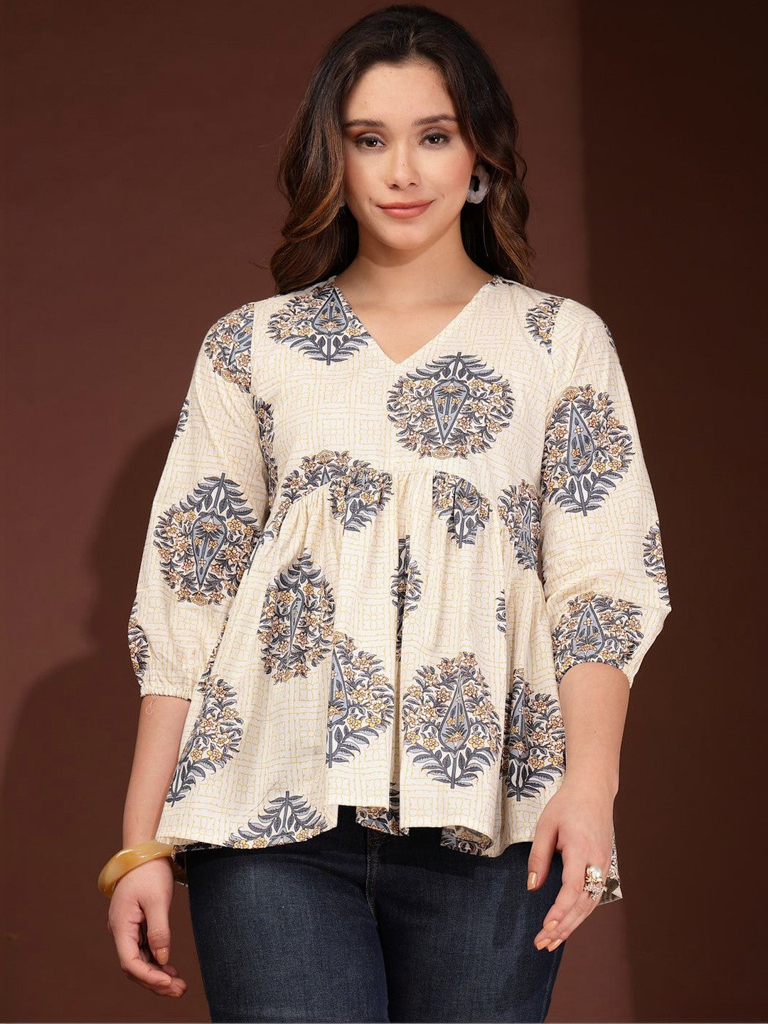 Women Cotton Printed Tops
