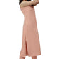 Women's Peach Poly Crepe Solid Kurta with Pant and Dupatta - Amy's Cart