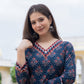 Floral Printed Straight Kurta With Trousers & Dupatta