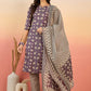 Floral Printed Pure Cotton Round Neck Kurta With Trousers & Dupatta