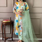 Floral Printed Regular Zari Kurta ,Trousers & Dupatta