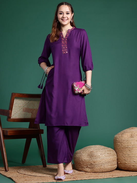 Mirror Work Kurta with Palazzos