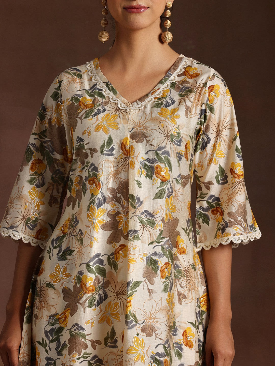 Floral Printed Kurta With Trouser