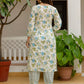 Floral Yoke Design Empire Mirror Work Pure Cotton Kurta with Patiala & Dupatta