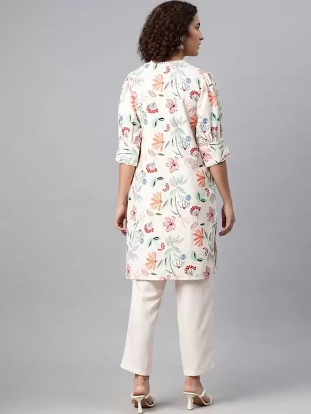 Women Viscose Rayon Kurta Pant Set