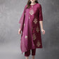 Women Cotton Blend Kurta Pant Dupatta Set