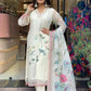 Women's Premium Organza Embroidered Straight Kurta with Viscose Rayon Pant and Premium Organza Printed Dupatta Sets