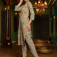 Floral Printed Pure Cotton Straight Kurta With Trouser & Dupatta