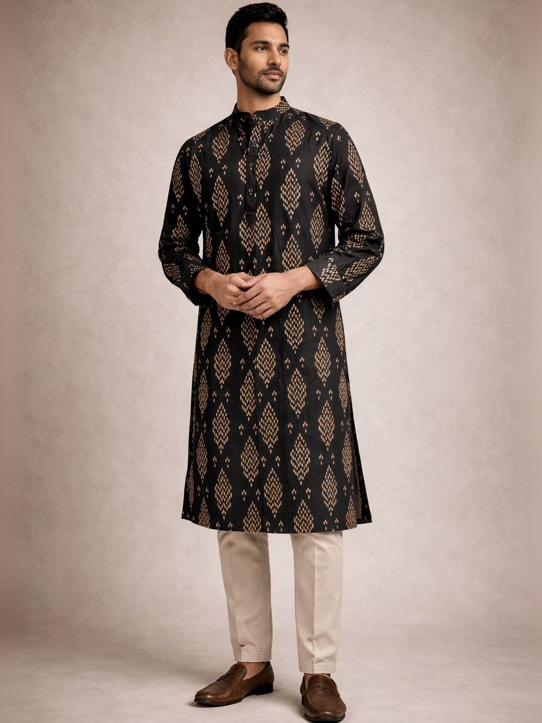 Men Ethnic Motifs Kurta (Top only)