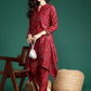 Foil Printed Ethnic Motifs Printed Gotta Patti Asymmetric Kurta with Trousers