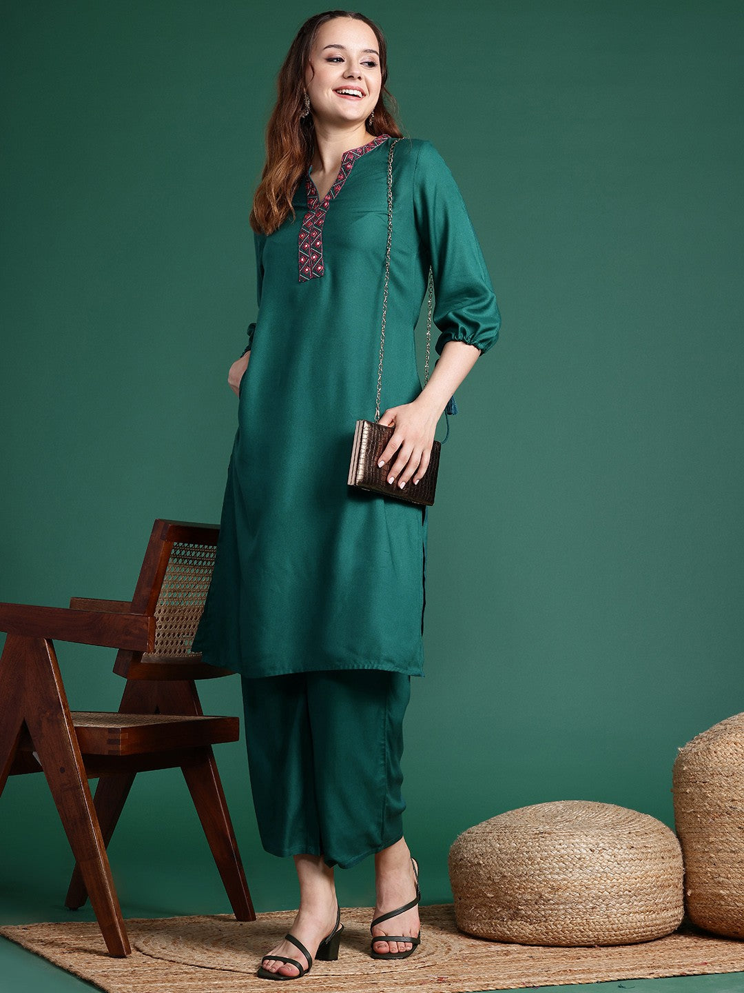 Mirror Work Kurta with Palazzos