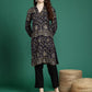 Floral Printed V-Neck Cuffed Sleeves Regular Gotta Patti Kurta with Trousers