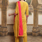 Women Floral Embroidered Regular Pure Cotton Kurta with Trousers & With Dupatta