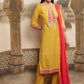 Women Floral Embroidered Regular Pure Cotton Kurta with Trousers & With Dupatta