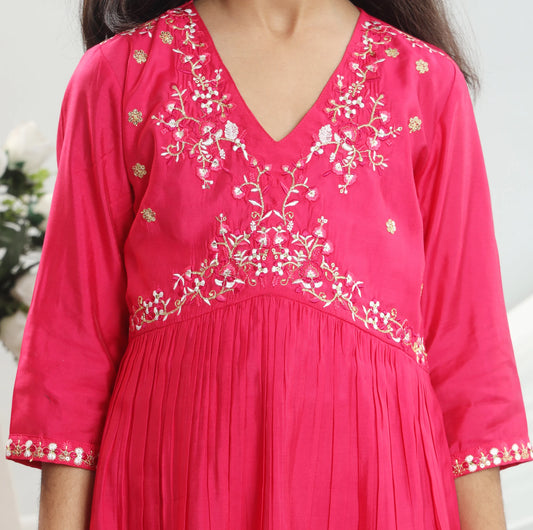 Girls Festive & Party Kurta, Pyjama & Dupatta Set
