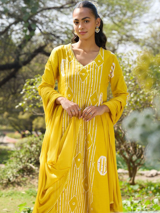 Women Ethnic Motifs Printed Pure Cotton Kurta With Trousers & Dupatta