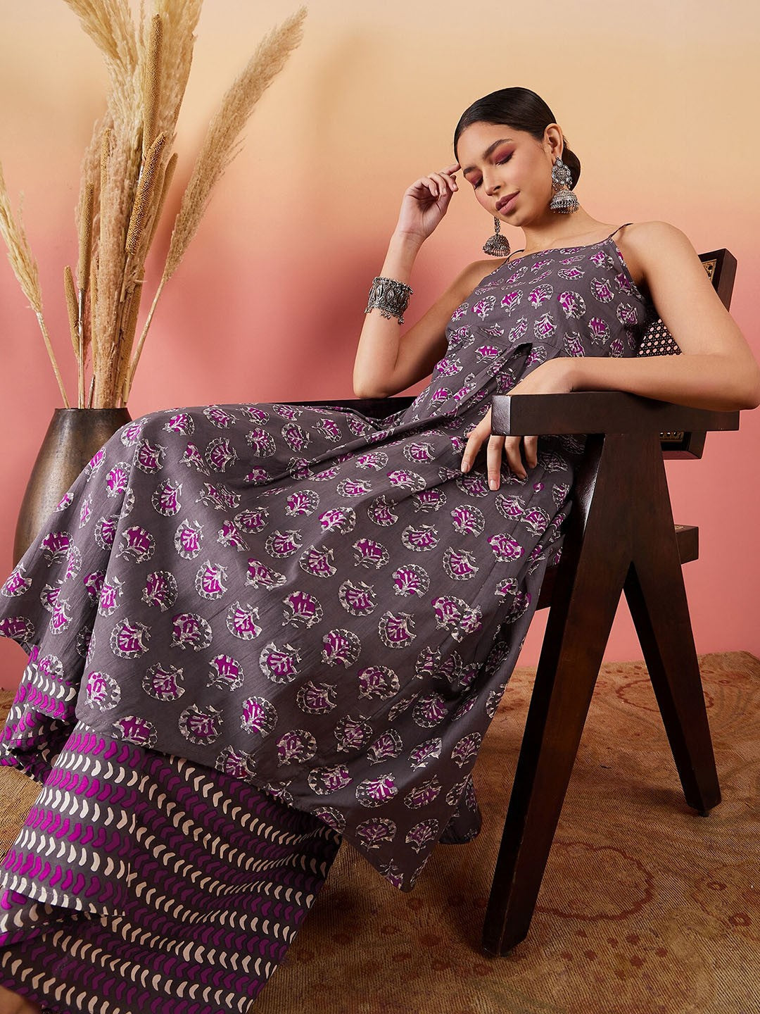 Floral Printed Regular Pure Cotton Kurta With Palazzos