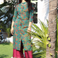 Floral Print Kantha Work Kurta with Palazzos