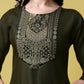 Women Yoke Design Regular Kurta with Trousers & With Dupatta