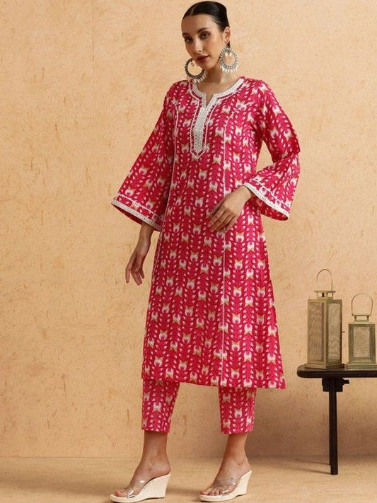 Printed Pure Cotton Kurta Set