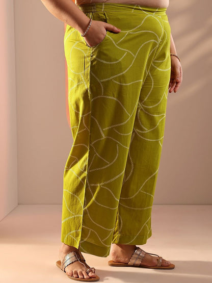 Women Ethnic Motifs Printed Plus Size Kurta with Trousers & Dupatta