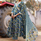 Women Floral Printed Regular Gotta Patti Pure Cotton Kurta with Trousers & With Dupatta