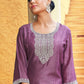 Ethnic Motifs Yoke Design Panelled Sequinned Kurta with Trousers & With Dupatta