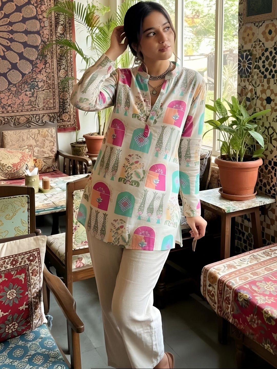Women Ethnic Motifs Printed Kurti