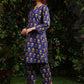 Floral Printed Mandarin Collar A-Line Pure Cotton Kurta With Trousers