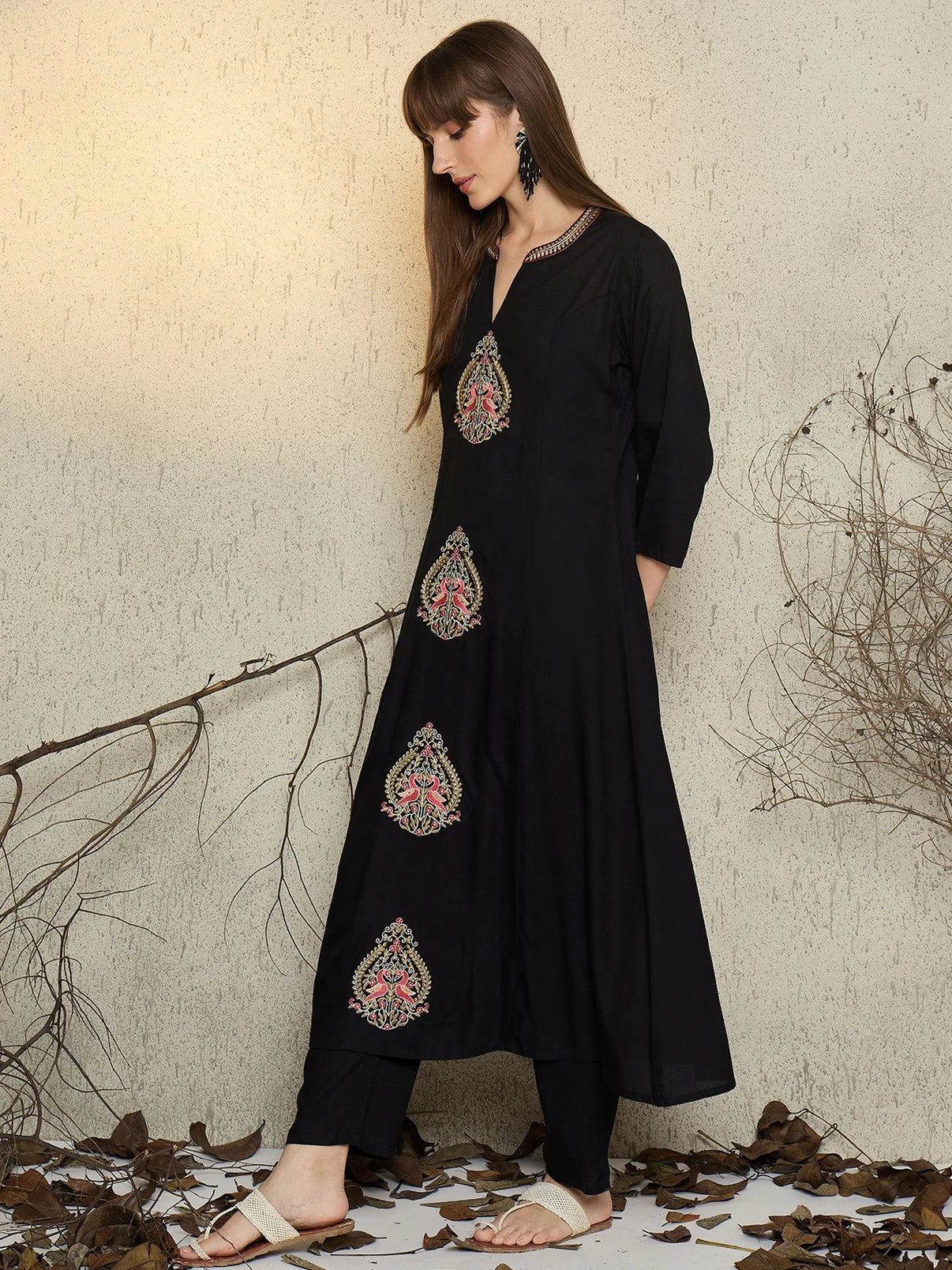 Women Viscose Rayon Kurta Pant Set