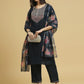 Women Cotton Blend Kurti Pant Dupatta Set