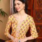 Floral Printed Regular Pure Cotton Straight Kurta with Trousers & Dupatta