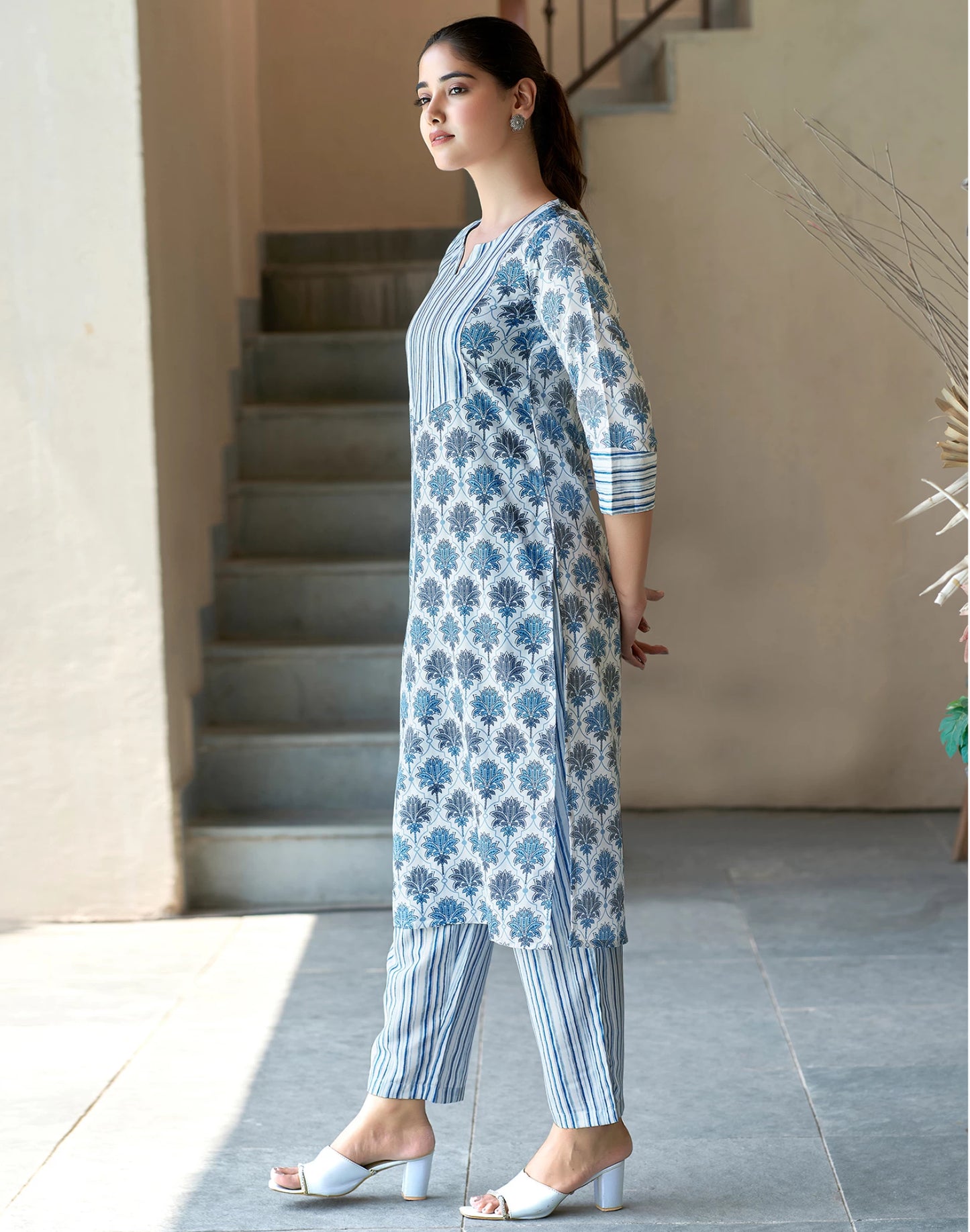 Women Viscose Rayon Kurta Pant Dupatta Set