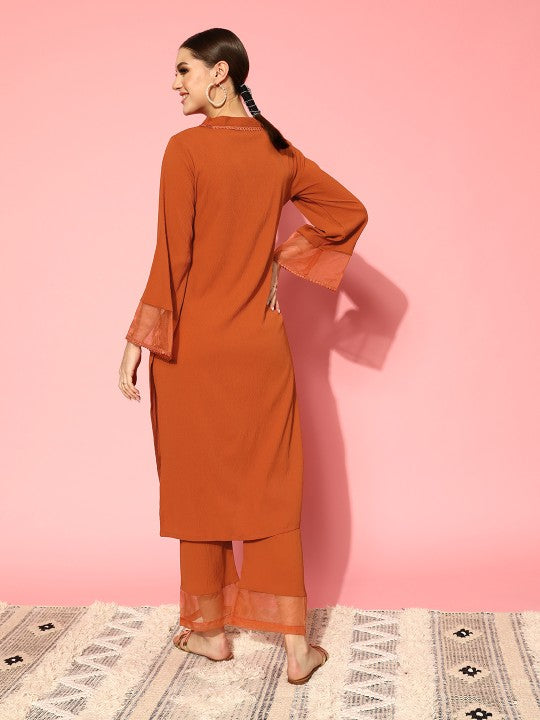 Flared Sleeves Kurta with Palazzos