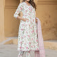 Women Floral Printed Regular Thread Work Pure Cotton Kurta with Trousers & Dupatta